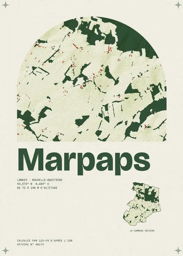 Affiche de Marpaps, calculée par 123-fr d'après l'IGN