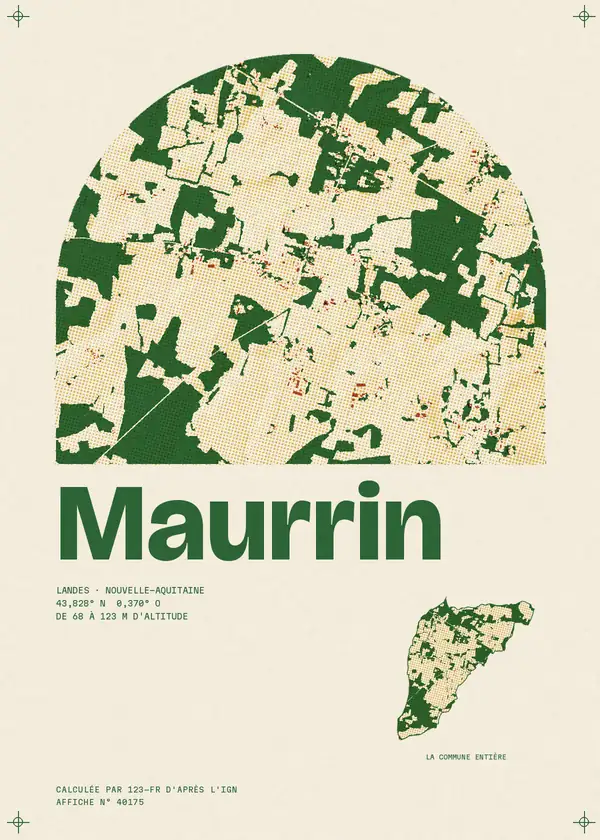 Affiche de Maurrin, calculée par 123-fr d'après l'IGN