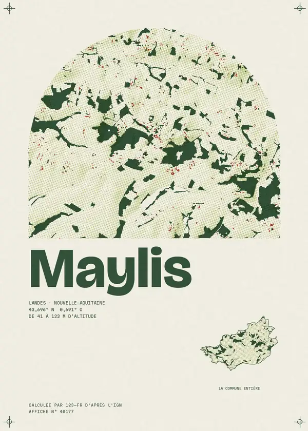 Affiche de Maylis, calculée par 123-fr d'après l'IGN