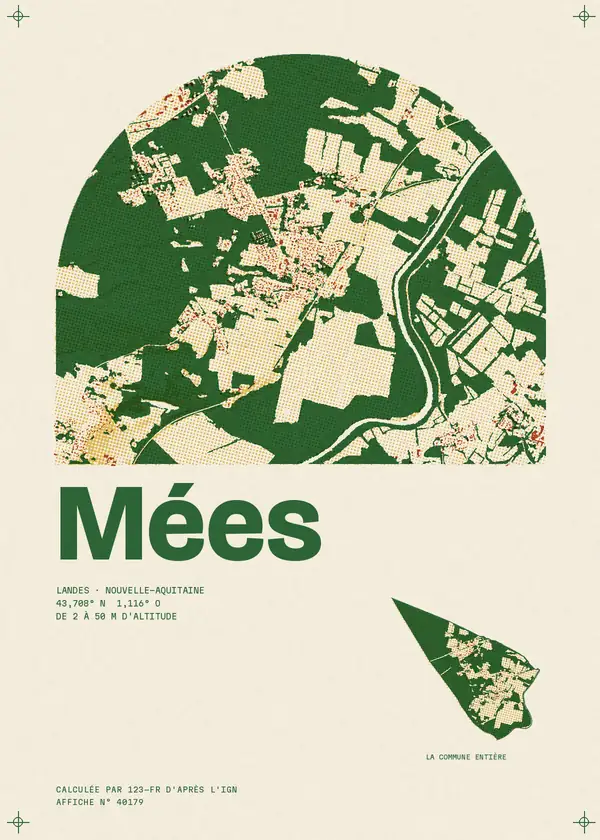 Affiche de Mées, calculée par 123-fr d'après l'IGN