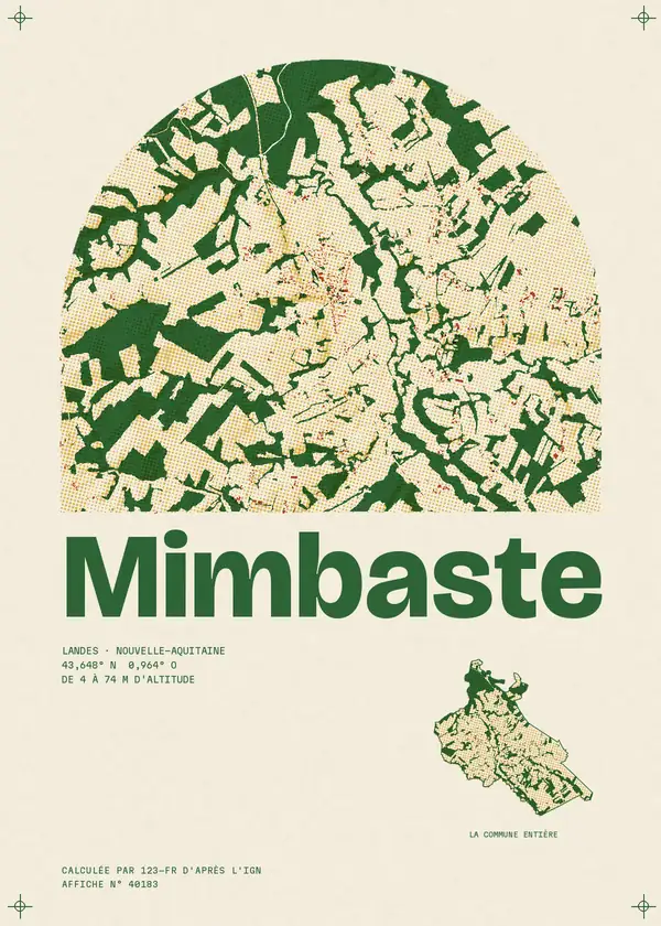 Affiche de Mimbaste, calculée par 123-fr d'après l'IGN