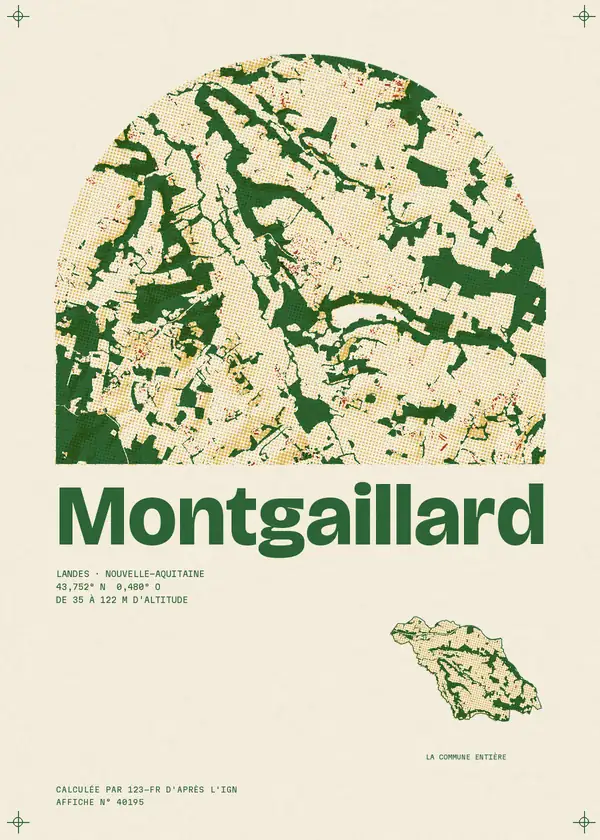 Affiche de Montgaillard, calculée par 123-fr d'après l'IGN