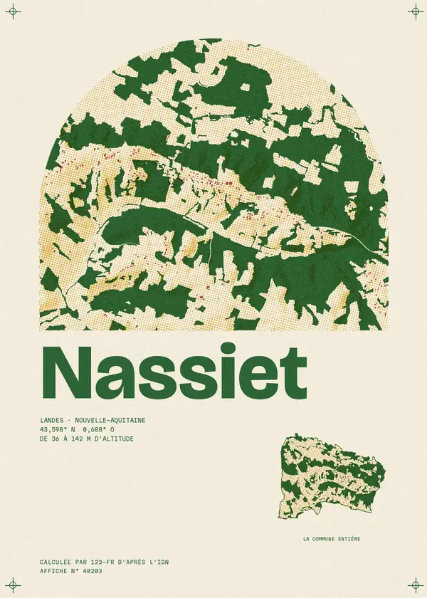 Affiche de Nassiet, calculée par 123-fr d'après l'IGN
