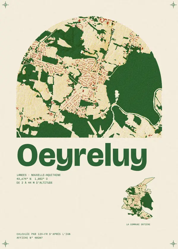 Affiche de Oeyreluy, calculée par 123-fr d'après l'IGN