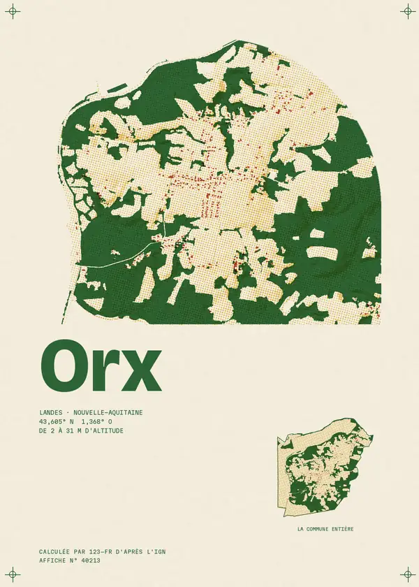 Affiche de Orx, calculée par 123-fr d'après l'IGN