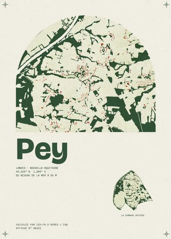 Affiche de Pey, calculée par 123-fr d'après l'IGN