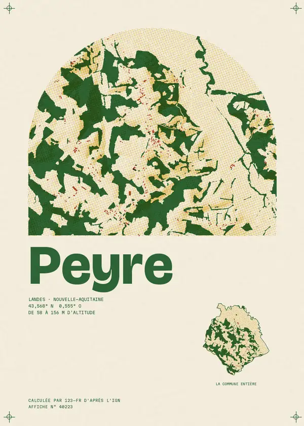 Affiche de Peyre, calculée par 123-fr d'après l'IGN