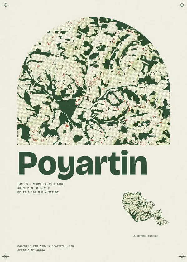 Affiche de Poyartin, calculée par 123-fr d'après l'IGN