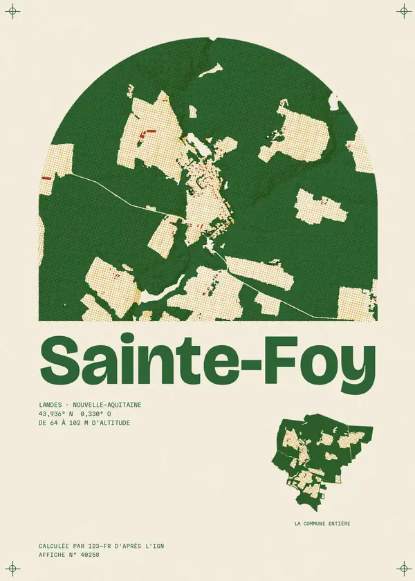 Affiche de Sainte-Foy, calculée par 123-fr d'après l'IGN