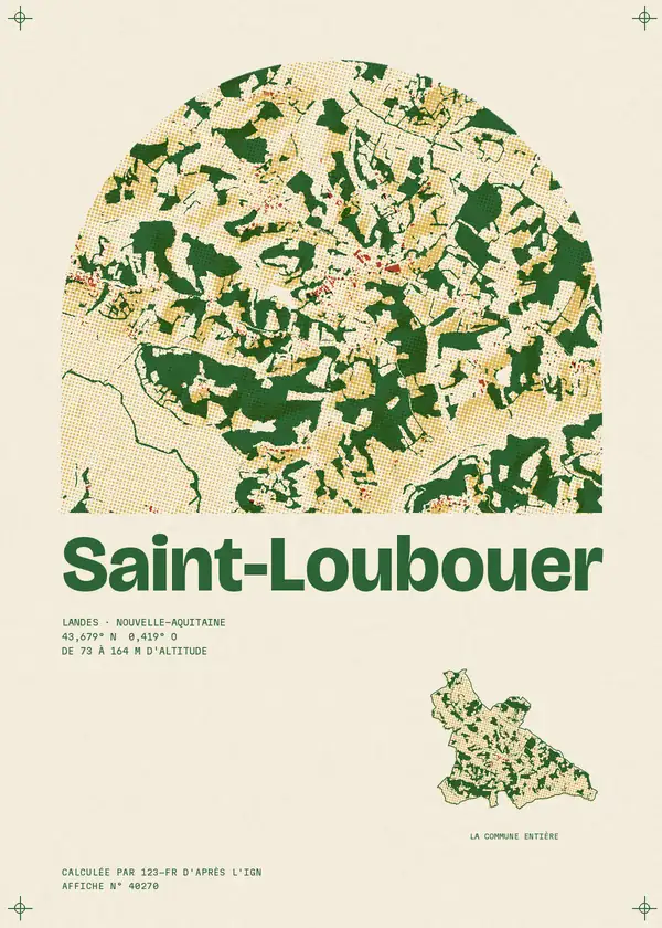 Affiche de Saint-Loubouer, calculée par 123-fr d'après l'IGN