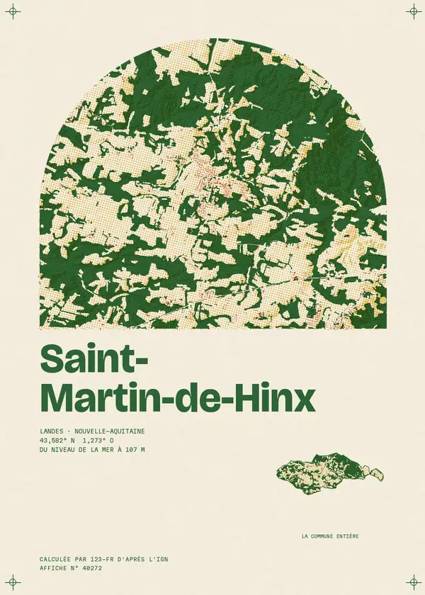 Affiche de Saint-Martin-de-Hinx, calculée par 123-fr d'après l'IGN
