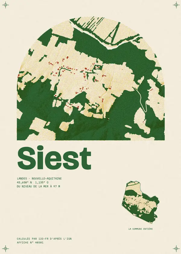 Affiche de Siest, calculée par 123-fr d'après l'IGN