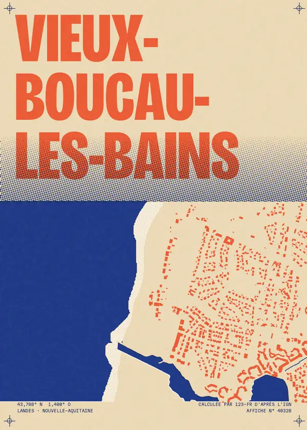 Affiche de Vieux-Boucau-les-Bains, calculée par 123-fr d'après l'IGN