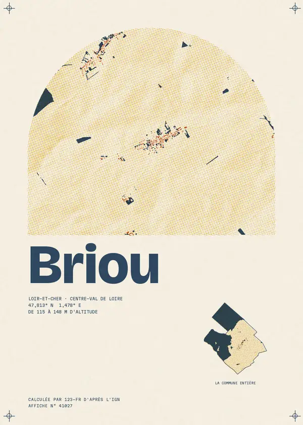 Affiche de Briou, calculée par 123-fr d'après l'IGN
