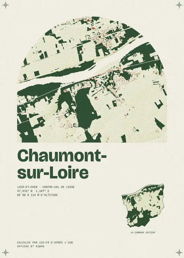 Affiche de Chaumont-sur-Loire, calculée par 123-fr d'après l'IGN
