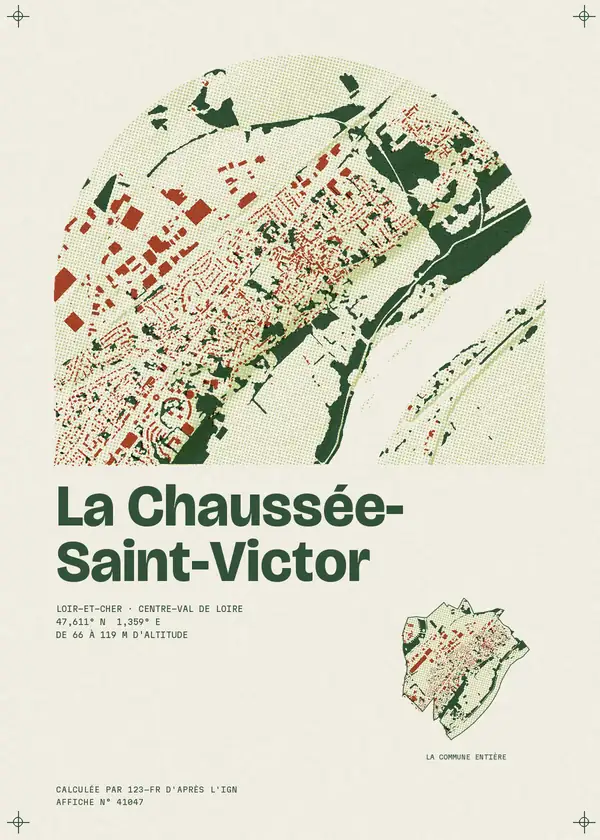 Affiche de La Chaussée-Saint-Victor, calculée par 123-fr d'après l'IGN
