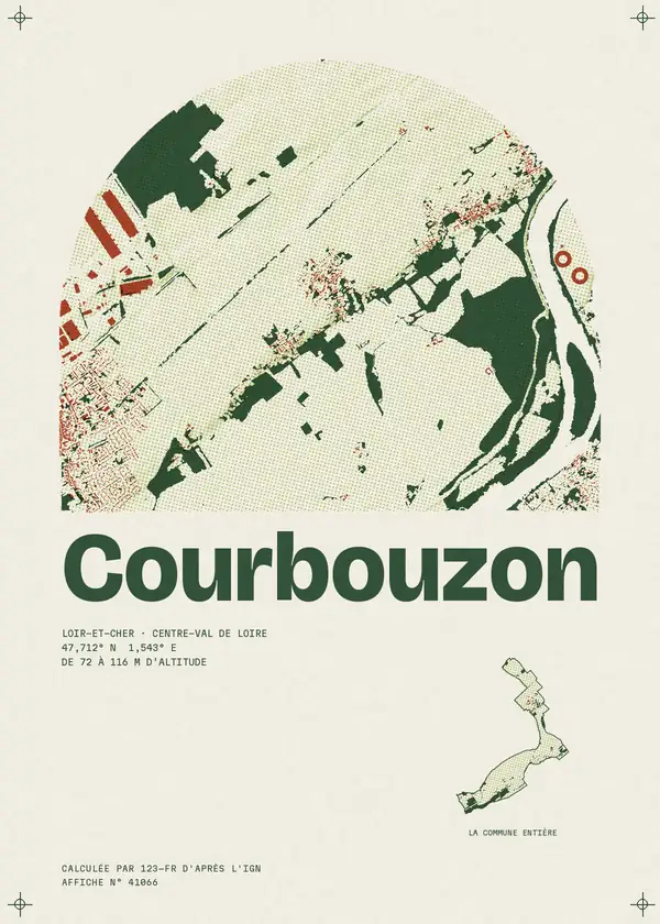 Affiche de Courbouzon, calculée par 123-fr d'après l'IGN