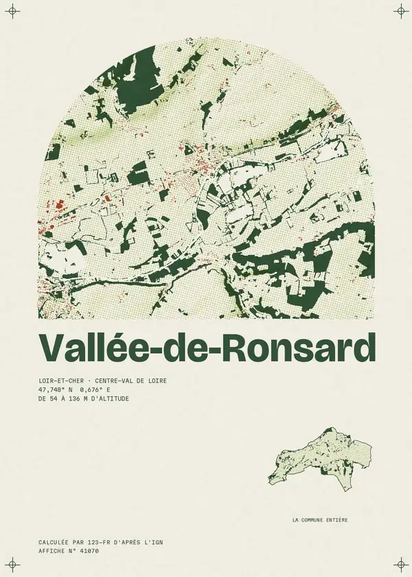 Affiche de Vallée-de-Ronsard, calculée par 123-fr d'après l'IGN