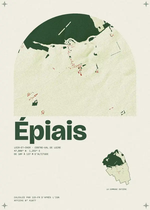 Affiche de Épiais, calculée par 123-fr d'après l'IGN