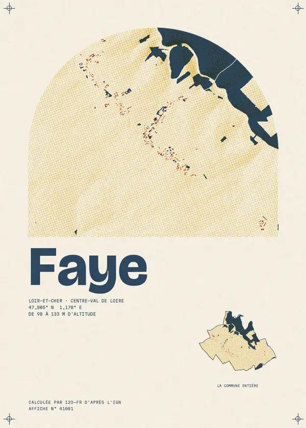 Affiche de Faye, calculée par 123-fr d'après l'IGN
