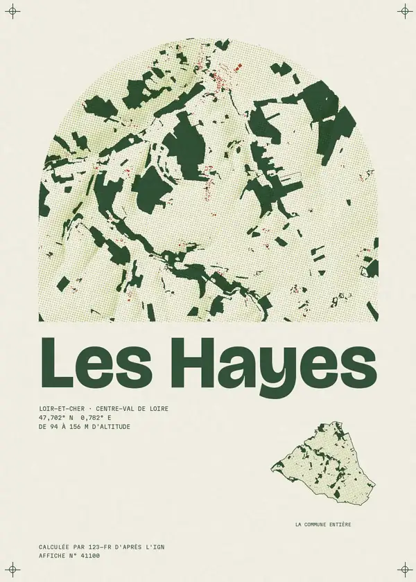 Affiche de Les Hayes, calculée par 123-fr d'après l'IGN
