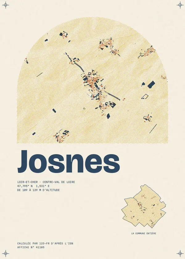 Affiche de Josnes, calculée par 123-fr d'après l'IGN