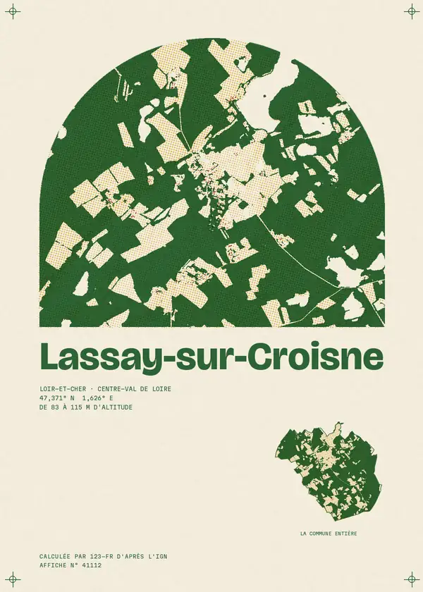 Affiche de Lassay-sur-Croisne, calculée par 123-fr d'après l'IGN