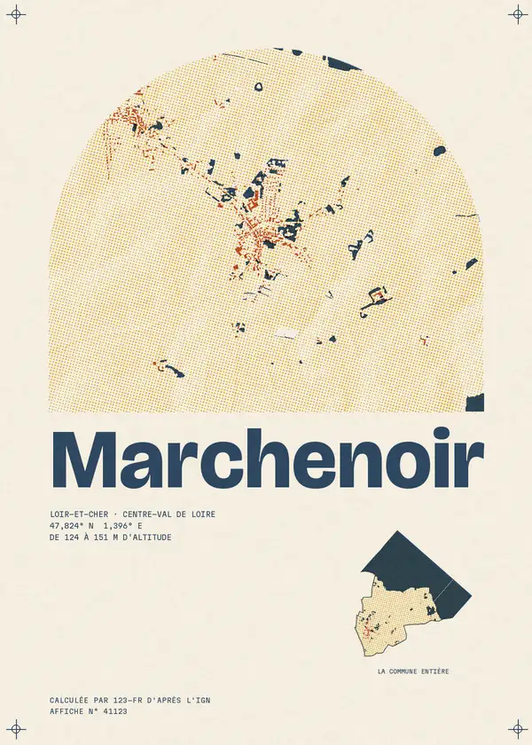 Affiche de Marchenoir, calculée par 123-fr d'après l'IGN