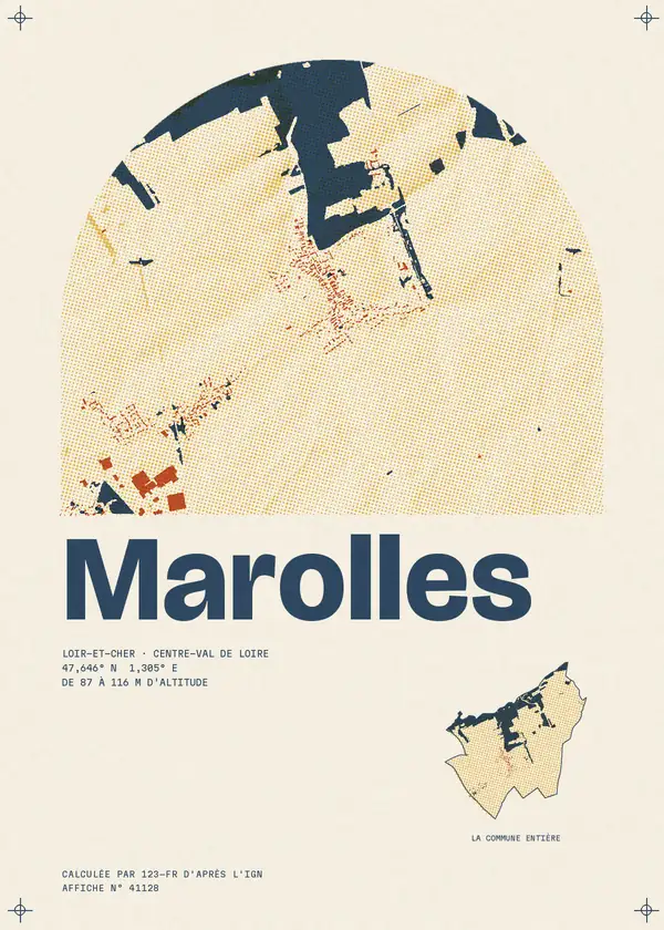 Affiche de Marolles, calculée par 123-fr d'après l'IGN
