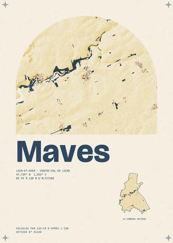 Affiche de Maves, calculée par 123-fr d'après l'IGN