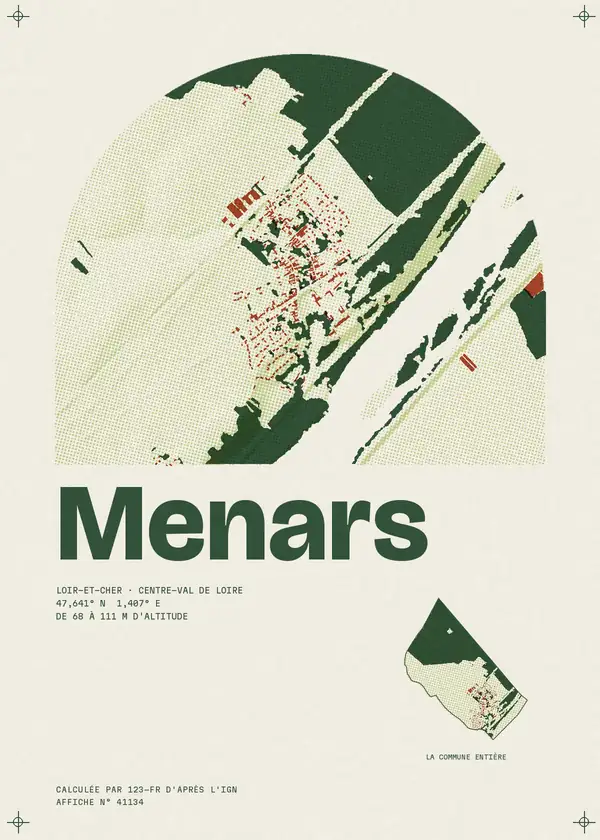 Affiche de Menars, calculée par 123-fr d'après l'IGN