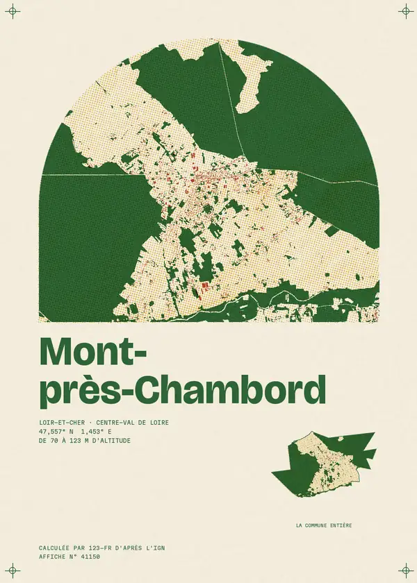 Affiche de Mont-près-Chambord, calculée par 123-fr d'après l'IGN