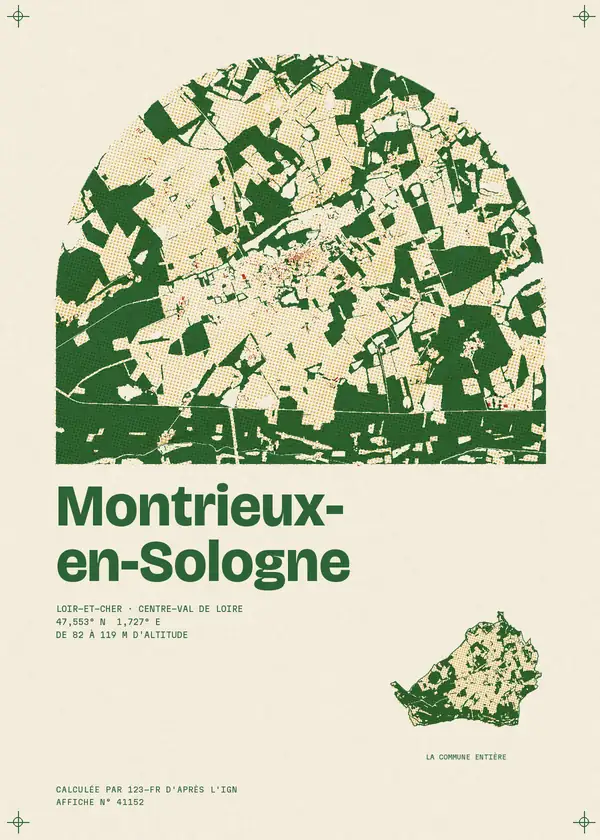 Affiche de Montrieux-en-Sologne, calculée par 123-fr d'après l'IGN