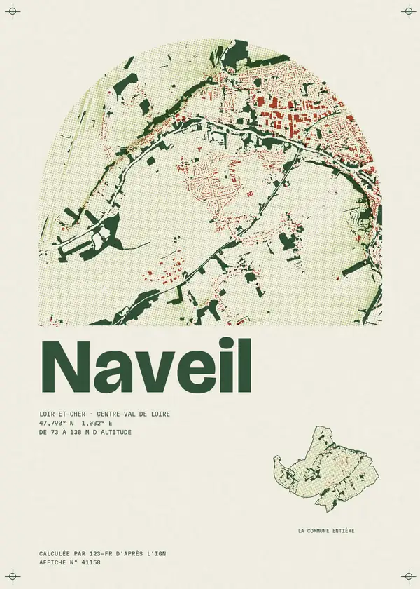 Affiche de Naveil, calculée par 123-fr d'après l'IGN