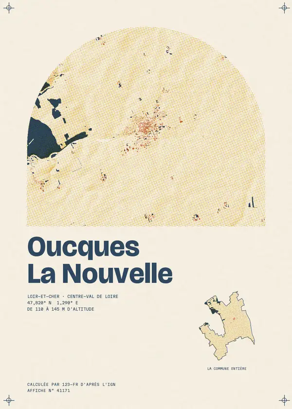 Affiche de Oucques La Nouvelle, calculée par 123-fr d'après l'IGN