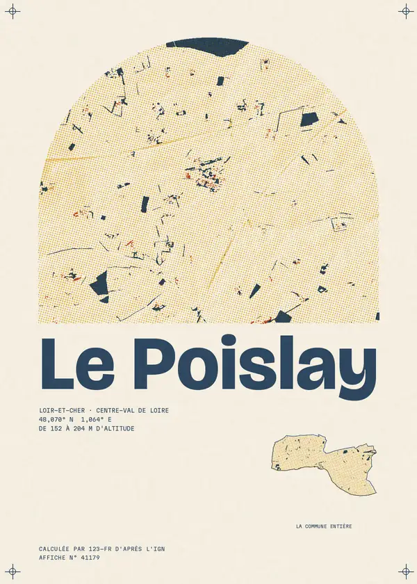 Affiche de Le Poislay, calculée par 123-fr d'après l'IGN