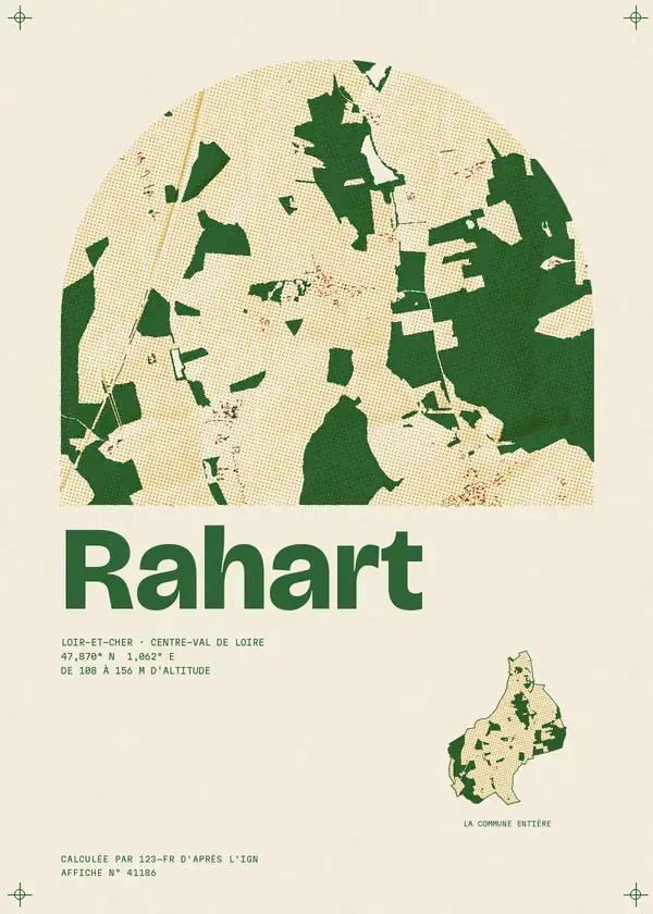 Affiche de Rahart, calculée par 123-fr d'après l'IGN