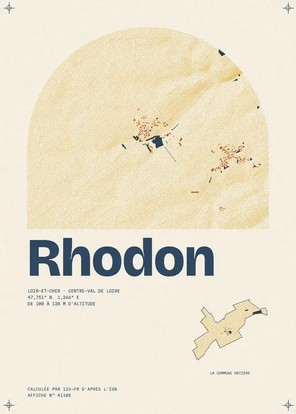 Affiche de Rhodon, calculée par 123-fr d'après l'IGN