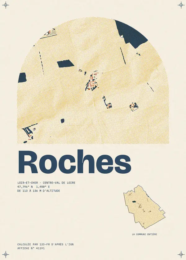 Affiche de Roches, calculée par 123-fr d'après l'IGN