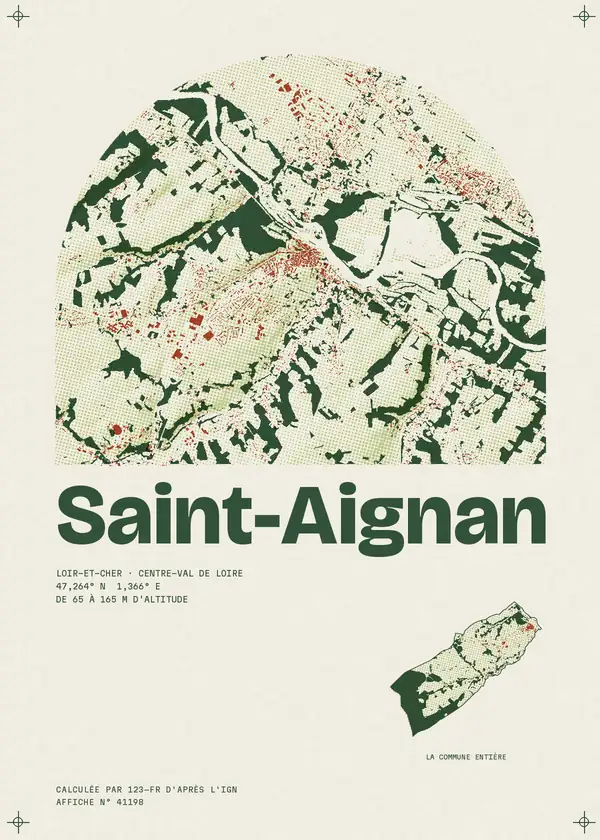 Affiche de Saint-Aignan, calculée par 123-fr d'après l'IGN