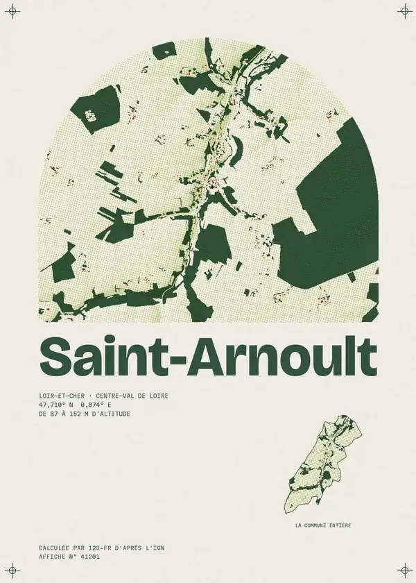 Affiche de Saint-Arnoult, calculée par 123-fr d'après l'IGN