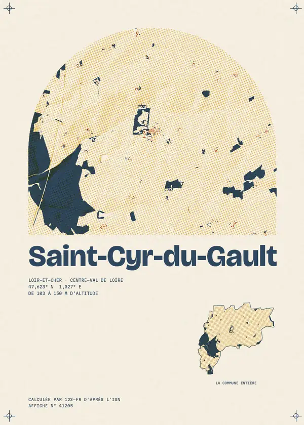 Affiche de Saint-Cyr-du-Gault, calculée par 123-fr d'après l'IGN