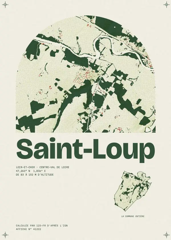 Affiche de Saint-Loup, calculée par 123-fr d'après l'IGN