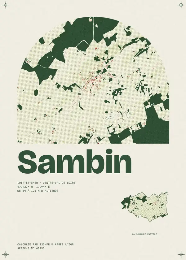 Affiche de Sambin, calculée par 123-fr d'après l'IGN
