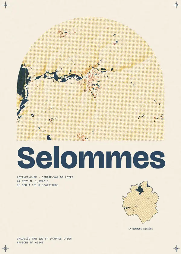 Affiche de Selommes, calculée par 123-fr d'après l'IGN