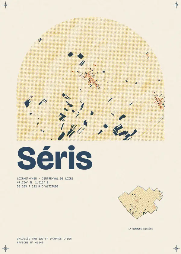 Affiche de Séris, calculée par 123-fr d'après l'IGN