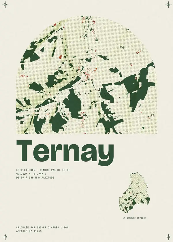 Affiche de Ternay, calculée par 123-fr d'après l'IGN