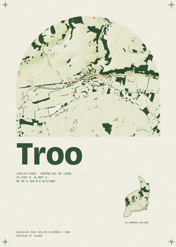 Affiche de Troo, calculée par 123-fr d'après l'IGN