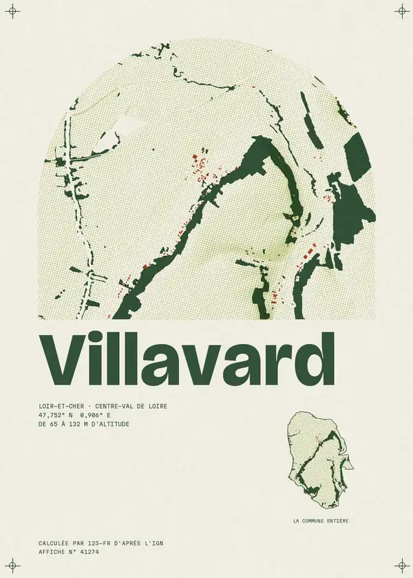 Affiche de Villavard, calculée par 123-fr d'après l'IGN