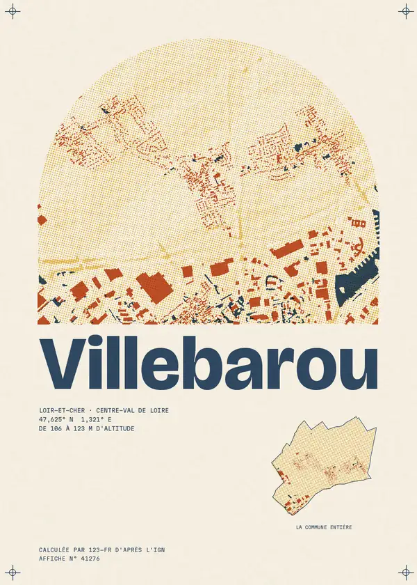 Affiche de Villebarou, calculée par 123-fr d'après l'IGN